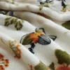 Kate Aurora Harvest Time Autumn Floral Give Thanks Ultra Soft & Plush Oversized Accent Throw Blanket - White
