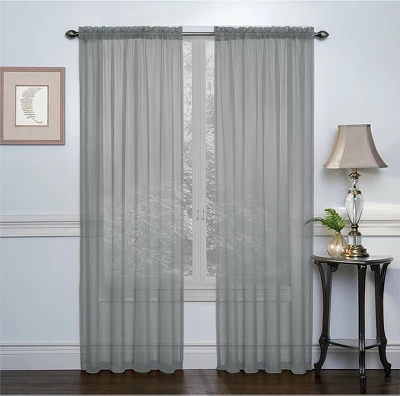 Kate Aurora Living Premium 2 Pack Sheer Voile Window Curtain Panels 6 Kate Aurora Living Premium 2 Pack Sheer Voile Window Curtain Panels - Image 6