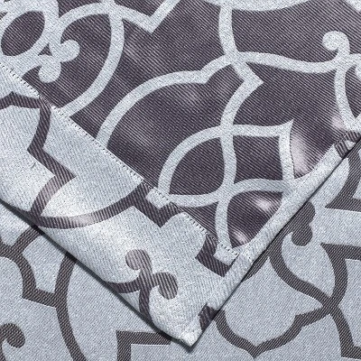 Kate Aurora 2 Pack Reversible Geometric Room Darkening Grommet Curtains 2 Kate Aurora 2 Pack Reversible Geometric Room Darkening Grommet Curtains - Image 2