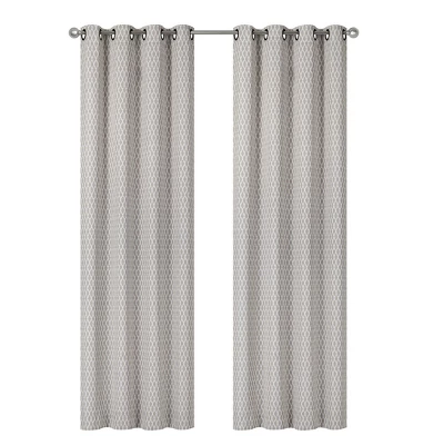 Kate Aurora 2 Pack Amari Contemporary Lattice Light Filtering Grommet Top Window Curtain Panels 9 Kate Aurora 2 Pack Amari Contemporary Lattice Light Filtering Grommet Top Window Curtain Panels - Image 9