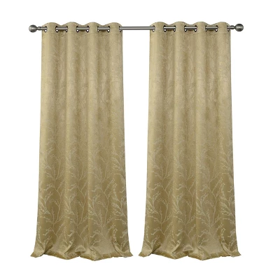 Kate Aurora 2 Pack Arbor Room Darkening Floral Grommet Top Window Curtain Panels 1 Kate Aurora 2 Pack Arbor Room Darkening Floral Grommet Top Window Curtain Panels