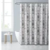 Kate Aurora Chic Bonjour Parisian Eiffel Tower Mold & Mildew Resistant Fabric Shower Curtain