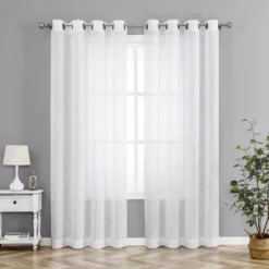 Kate Aurora 2 Pack Lux Thread Premium Woven Grommet Top Sheer Curtain Panels 18 Kate Aurora 2 Pack Lux Thread Premium Woven Grommet Top Sheer Curtain Panels -Sweet Home Store GUEST 60f092c5 c47c 4a5f 9bab 83c8ccb71b9c