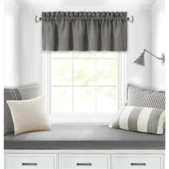 Kate Aurora Coastal Hamptons Living Textured Rod Pocket Window Valance -Sweet Home Store GUEST 61c4be96 ba22 40d3 ba9e a0617fee93dd
