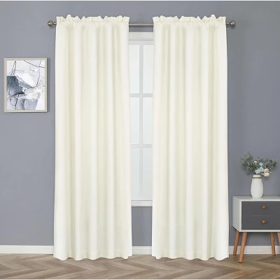 Kate Aurora Basic Drape Light Filtering Woven Jacquard Thermal Single Rod Pocket Window Curtain Panel 9 Kate Aurora Basic Drape Light Filtering Woven Jacquard Thermal Single Rod Pocket Window Curtain Panel - Image 9