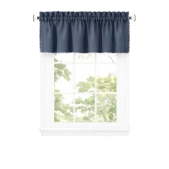 Kate Aurora Coastal Hamptons Living Textured Rod Pocket Window Valance -Sweet Home Store GUEST 62e634ab 57fa 4867 8ca6 ee2edf6eb308