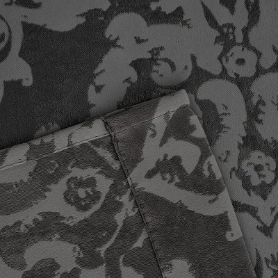 Kate Aurora 2 Pack Delaney Room Darkening Damask Print Grommet Curtain 4 Kate Aurora 2 Pack Delaney Room Darkening Damask Print Grommet Curtain - Image 4
