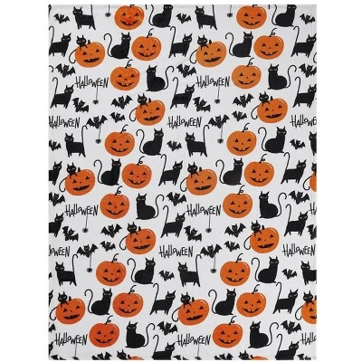 Kate Aurora Ultra Soft & Plush Oversized Halloween Spooky Cats, Bats & Jack O' Lanterns Accent Throw Blanket - 50 In. W X 70 In. L 2 Kate Aurora Ultra Soft & Plush Oversized Halloween Spooky Cats, Bats & Jack O' Lanterns Accent Throw Blanket - 50 In. W X 70 In. L - Image 2