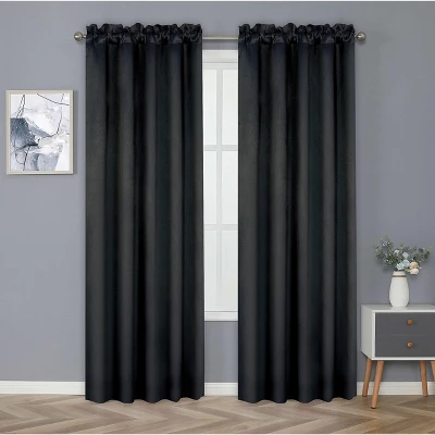 Kate Aurora Basic Drape Light Filtering Woven Jacquard Thermal Single Rod Pocket Window Curtain Panel 8 Kate Aurora Basic Drape Light Filtering Woven Jacquard Thermal Single Rod Pocket Window Curtain Panel - Image 8