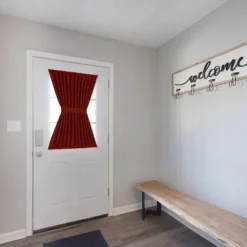 Kate Aurora Country Farmhouse Living Solid Colored Semi Sheer Single Door Curtain Panel With Tieback -Sweet Home Store GUEST 6cc471d1 48fb 4d0c b9d4 20106af1c007