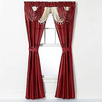 Kate Aurora Satin Semi Sheer Complete 5 Piece Window In A Bag Attached Curtain Set 3 Kate Aurora Satin Semi Sheer Complete 5 Piece Window In A Bag Attached Curtain Set - Image 3