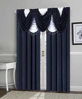 Kate Aurora Lux Living Complete 9 Piece Semi Sheer Rod Pocket Window Curtain & Valance Set 12 Kate Aurora Lux Living Complete 9 Piece Semi Sheer Rod Pocket Window Curtain & Valance Set - Image 12