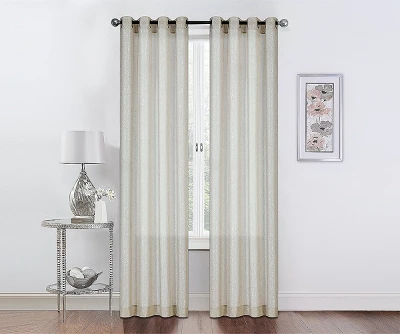 Kate Aurora 2 Piece Sparkly Metallic Sheer Voile Grommet Top Window Curtain Panels 3 Kate Aurora 2 Piece Sparkly Metallic Sheer Voile Grommet Top Window Curtain Panels - Image 3