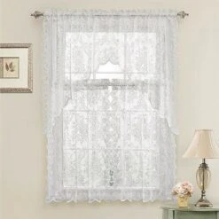 Kate Aurora Shabby Living Lena Floral Lace Complete Kitchen Curtain Tier & Swag Set 5 Kate Aurora Shabby Living Lena Floral Lace Complete Kitchen Curtain Tier & Swag Set -Sweet Home Store GUEST 71f2d685 34e7 4278 895d 85a1cf039078