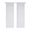 Kate Aurora Montauk Accents Ultra Lux 2 Piece Rod Pocket White Sheer Voile Window Curtain Panels