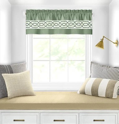 Kate Aurora Pacifico Rod Pocket Embroidered Window Valance 7 Kate Aurora Pacifico Rod Pocket Embroidered Window Valance - Image 7