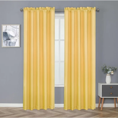 Kate Aurora Basic Drape Light Filtering Woven Jacquard Thermal Single Rod Pocket Window Curtain Panel 4 Kate Aurora Basic Drape Light Filtering Woven Jacquard Thermal Single Rod Pocket Window Curtain Panel - Image 4