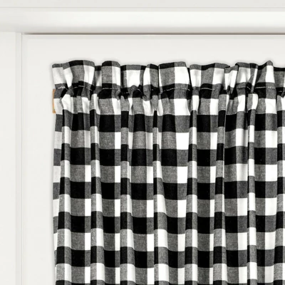 Kate Aurora Plaid Country Farmhouse French Door Curtain Panel With Matching Tieback 7 Kate Aurora Plaid Country Farmhouse French Door Curtain Panel With Matching Tieback - Image 7