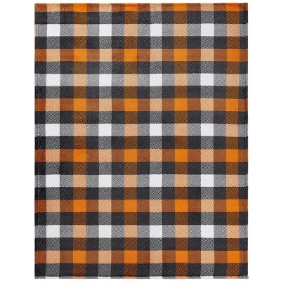 Kate Aurora Autumn Accents Fall Halloween Harvest Plaid Ultra Soft Oversized Accent Plush Throw Blanket - 50 In. X 70 In. 2 Kate Aurora Autumn Accents Fall Halloween Harvest Plaid Ultra Soft Oversized Accent Plush Throw Blanket - 50 In. X 70 In. - Image 2