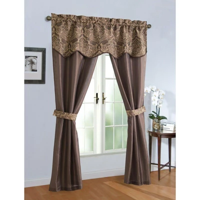 Kate Aurora Complete 5 Pc. Sheer Window In A Bag Curtain & Valance Set 1 Kate Aurora Complete 5 Pc. Sheer Window In A Bag Curtain & Valance Set