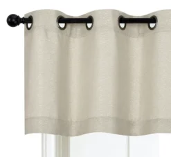 Kate Aurora Montauk Accents Linen Colored Grommet Top Window Valance - 52 In. W X 20 In. L