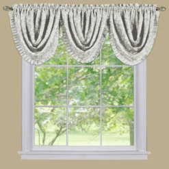 Kate Aurora Custom Rod Pocket Austrian Damask Window Valance With Pleated Trim -Sweet Home Store GUEST 7b98efe3 fc5d 4ff2 a743 a972012b0dcd