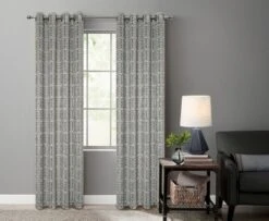 Kate Aurora 2 Piece Multi Color Modern Contempo Abstract Chenille Light Filtering Grommet Top Curtains -Sweet Home Store GUEST 7bcd8c5c 7a22 450b 8708 bd8b23d82b8e