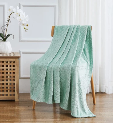 Kate Aurora Floral Ferns Shabby Chic Styled Oversized Ultra Soft & Plush Accent Throw Blanket 6 Kate Aurora Floral Ferns Shabby Chic Styled Oversized Ultra Soft & Plush Accent Throw Blanket - Image 6