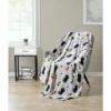 Kate Aurora Autumn Living Halloween Spooky Black Cats & Pumpkins Purple & Black Ultra Plush Throw Blanket