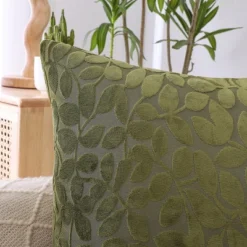 Kate Aurora Red Hook Cut Leaf Embossed Chenille Ultra Plush & Fluffy 18"x 18" Filled Accent Throw Pillow With Removable Zipper Shell/Cover 18 Kate Aurora Red Hook Cut Leaf Embossed Chenille Ultra Plush & Fluffy 18"x 18" Filled Accent Throw Pillow With Removable Zipper Shell/Cover -Sweet Home Store GUEST 82e43296 cafc 4a0a 9835 5aef6fb04da5