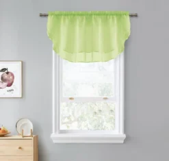 Kate Aurora Living Double Layered Sheer Rod Pocket Ascot Window Valances -Sweet Home Store GUEST 84138731 5b66 4d9b b45f b276a7bcf128