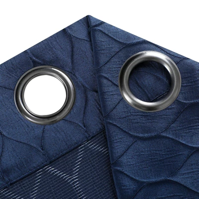 Kate Aurora 2 Piece Modern Lattice Semi Sheer Window Curtain Panels 3 Kate Aurora 2 Piece Modern Lattice Semi Sheer Window Curtain Panels - Image 3