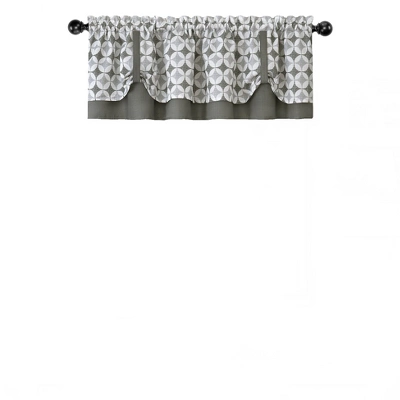 Kate Aurora Modern Geometric Button Tuck Rod Pocket Window Valance 1 Kate Aurora Modern Geometric Button Tuck Rod Pocket Window Valance