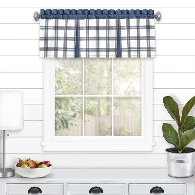 Kate Aurora Windowpane Plaid Country Farmhouse Kitchen Curtain Tier & Valance 3 Kate Aurora Windowpane Plaid Country Farmhouse Kitchen Curtain Tier & Valance - Image 3