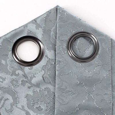 Kate Aurora Regency Collection Raised Jacquard Damask Grommet Top Curtains 4 Kate Aurora Regency Collection Raised Jacquard Damask Grommet Top Curtains - Image 4