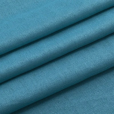 Kate Aurora Semi Sheer Flax Styled Turquoise Rod Pocket Single Window Curtain Panel - 52 In. W X 84 In. L 4 Kate Aurora Semi Sheer Flax Styled Turquoise Rod Pocket Single Window Curtain Panel - 52 In. W X 84 In. L - Image 4