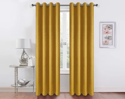 Kate Aurora 2 Pack Hotel Embossed Textured Light Filtering Grommet Top Window Curtain Panels 6 Kate Aurora 2 Pack Hotel Embossed Textured Light Filtering Grommet Top Window Curtain Panels - Image 6