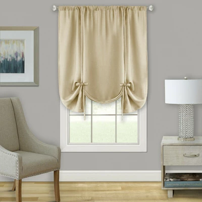 Kate Aurora Shabby Linen Farmhouse Sheer Flax Curtain Tie Up Single Window Curtain Shade 8 Kate Aurora Shabby Linen Farmhouse Sheer Flax Curtain Tie Up Single Window Curtain Shade - Image 8
