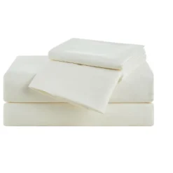 Kate Aurora Hotel Living Ultra Soft Microfiber Hypoallergenic Sheet Sets - Ivory, Queen