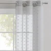 Kate Aurora Modern Living 2 Pack Plaid Sheer Embossed Grommet Top Curtain Panels