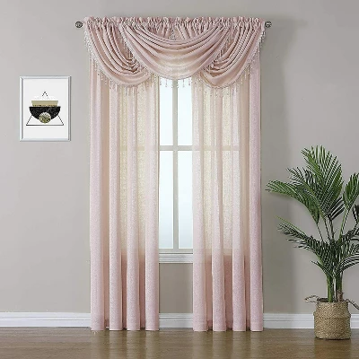 Kate Aurora Living 5 Piece Rod Pocket Sheer Window Curtains & Valances Set 7 Kate Aurora Living 5 Piece Rod Pocket Sheer Window Curtains & Valances Set - Image 7