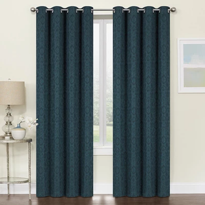 Kate Aurora Regency Collection Raised Jacquard Damask Grommet Top Curtains 9 Kate Aurora Regency Collection Raised Jacquard Damask Grommet Top Curtains - Image 9