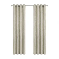 Kate Aurora 2 Pack Glam Metallic Sparkle Thermal Light Filtering Grommet Top Curtains