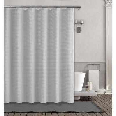 Kate Aurora Spa Collection Modern Waffle Fabric Shower Curtain - Standard Size 4 Kate Aurora Spa Collection Modern Waffle Fabric Shower Curtain - Standard Size - Image 4