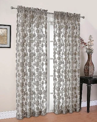 Moroccan Accents By Kate Aurora 1 Piece Rod Pocket Clipped Elegant Sheer Curtain Panel 8 Moroccan Accents By Kate Aurora 1 Piece Rod Pocket Clipped Elegant Sheer Curtain Panel - Image 8