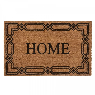 Kate Aurora Home Venetian Bordered Coir Bristled Outdoor All Season Welcome Mat - 18"x30" 1 Kate Aurora Home Venetian Bordered Coir Bristled Outdoor All Season Welcome Mat - 18"x30"