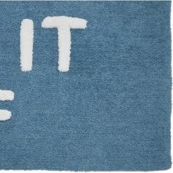 Kate Aurora Dorm Basics "Take It Off" Blue Typography Soft Tufted Oversized Bath Rug Runner - 2'x5' -Sweet Home Store GUEST 954a4f7f 0073 48fd a63c 3b240aca7944