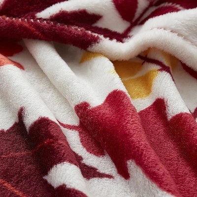 Kate Aurora Oversized Autumn Leaves Ultra Soft & Plush Throw Blanket Cover - 50 In. X 70 In. 2 Kate Aurora Oversized Autumn Leaves Ultra Soft & Plush Throw Blanket Cover - 50 In. X 70 In. - Image 2
