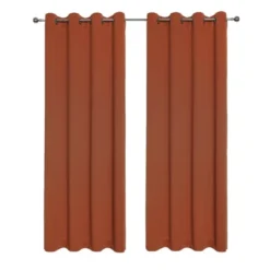 Kate Aurora Hotel Living 2 Pack 100% Blackout Grommet Top Orange Spice Curtain Panels -Sweet Home Store GUEST 97966f8c b30e 4114 8e01 e9809d8b96ae