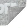 Kate Aurora Dorm Basics "Take It Off" Gray Typography Soft Tufted Oversized Bath Rug Runner - 2'x5'